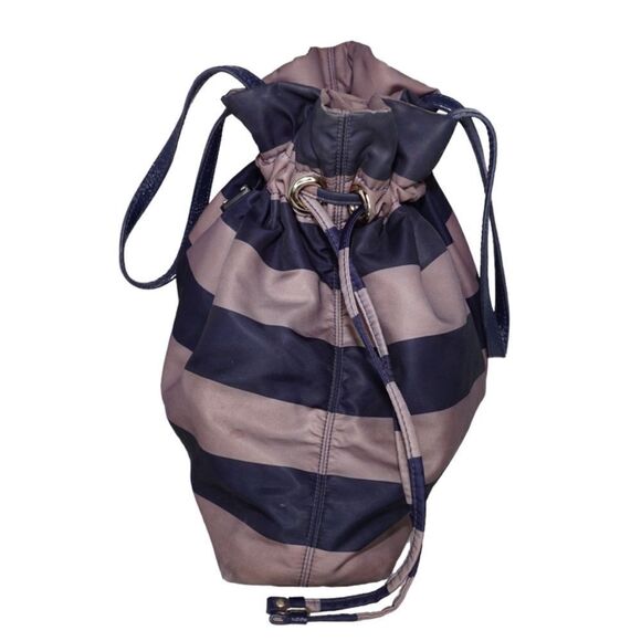 Kate Spade Sateen Striped Shoulder Bag with Drawstring Closure - Picture 6 of 12